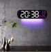 Moderna sveglia digitale a LED con visualizzazione della temperatura, del calendario e della settimana - Retroilluminazione multicolore_voghion.com