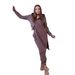 Women's Asymmetrical Hooded Tracksuit Set - Plus Size Zip-Up Jogger Outfit, Casual & Sporty Polyester Lounge Wear_voghion.com