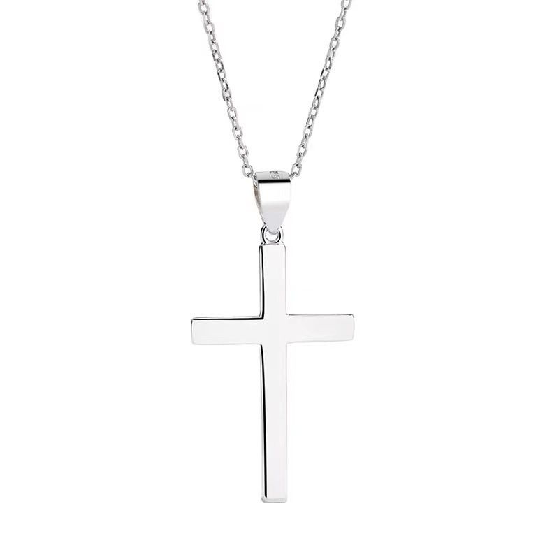 Damenschmuck Kupferkreuz Einfache Halskette Anhänger Modisches Temperament Retro High End Sinn All Match Schlüsselbeinkette_voghion.com