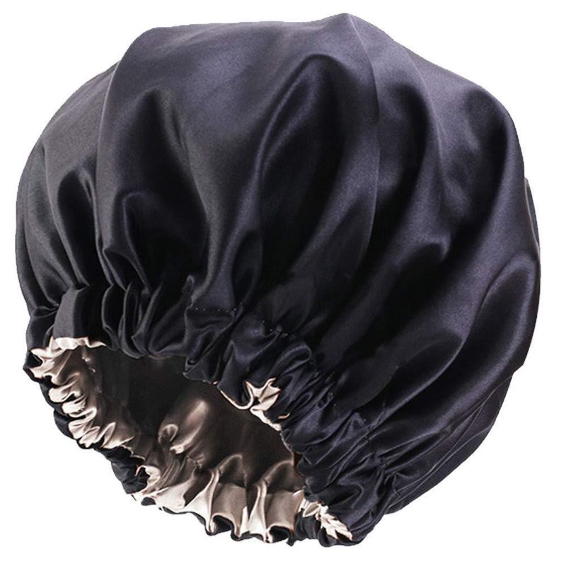 Bonnet de nuit en satin pour femme - Bonnet soyeux pour boucles naturelles et protection des cheveux (sans plis, idéal pour le jour et la nuit, réglable et confortable)_voghion.com