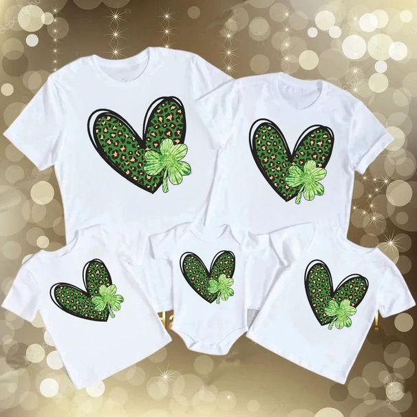 Tīras kokvilnas vecāku bērnu apģērbs ar īsām piedurknēm vienkrāsains, tukšs ģimenes apģērbs_voghion.com