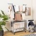 1 Pc 4-tier Clothes Drying Rack With Rotatable Side Wings And Collapsible Shelves_voghion.com