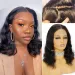 Body Wave Kurze Bob-Perücken Seidenbasis Vollspitze Echthaarperücken Brasilianische transparente Spitzenperücke Wasserwellig für Frauen_voghion.com