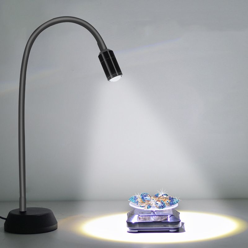 Faretti per foto a LED per gioielli, lampade da tavolo, luci di riempimento in giada giada diamante Wenwan, stile: versione base a testa singola_voghion.com