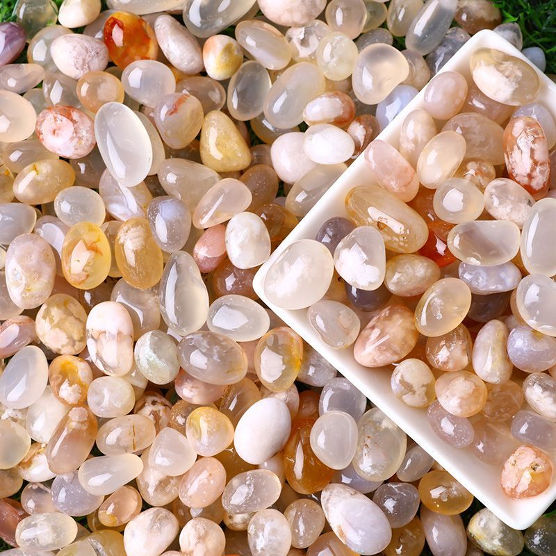 Sakura Agate Raw Rain Pure Natural Flower Pot Fish Tank Landscaping Stone Gardening Small Pebbles_voghion.com