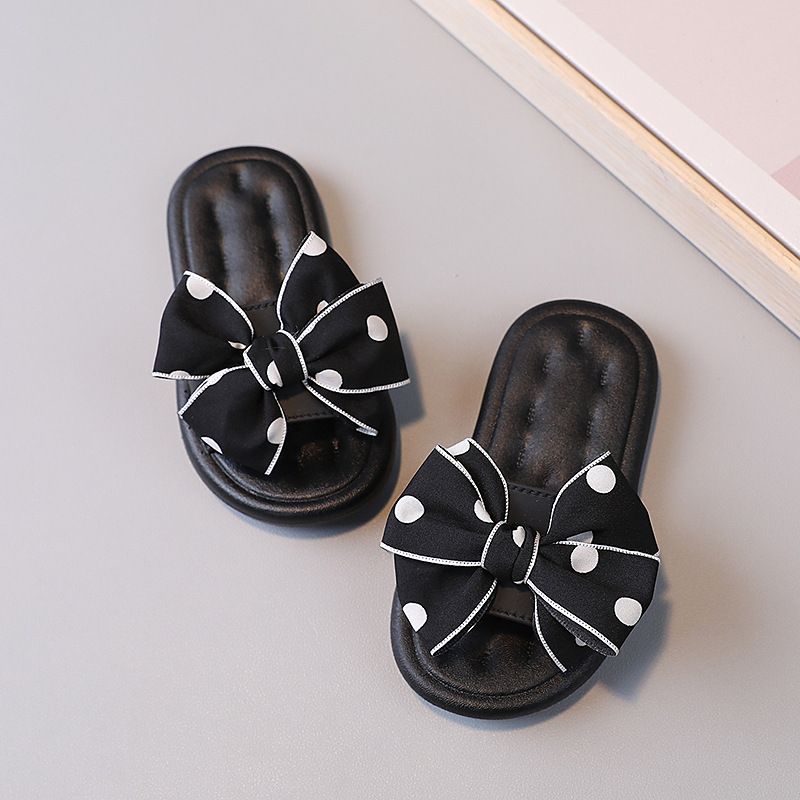 Children's Slippers Girls New Bow Princess Home Shoes Cute Soft Soled Korean Style Sandals and Slippers Wholesale_voghion.com