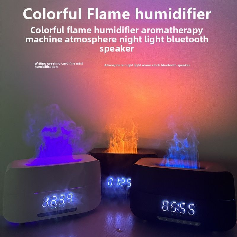 Flame Nordic Aromatherapy Simple Bluetooth Home Desktop Humidifier Speaker Atmosphere Lover's Birthday Gift_voghion.com
