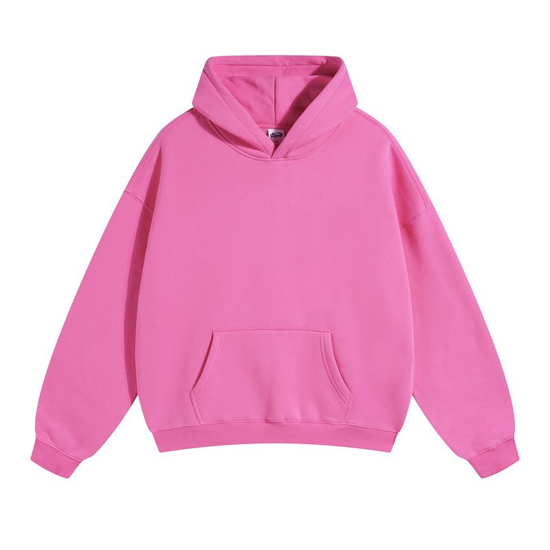 Herrenbekleidung Herbst und Winter Herren und Damen Loose Plus Velvet Trendy Drop Shoulder Sleeve Solid Color Hoodie Sweater Jacket Spot Batch_voghion.com