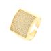 Trendy Hip-Hop Full Diamond Square Ins Exaggerated Simple Gold-Plated Unisex Ring_voghion.com