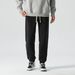 Men's Winter Warm Fleece Lined Sweatpants, Drawstring Leg Opening, Jogger Pants_voghion.com