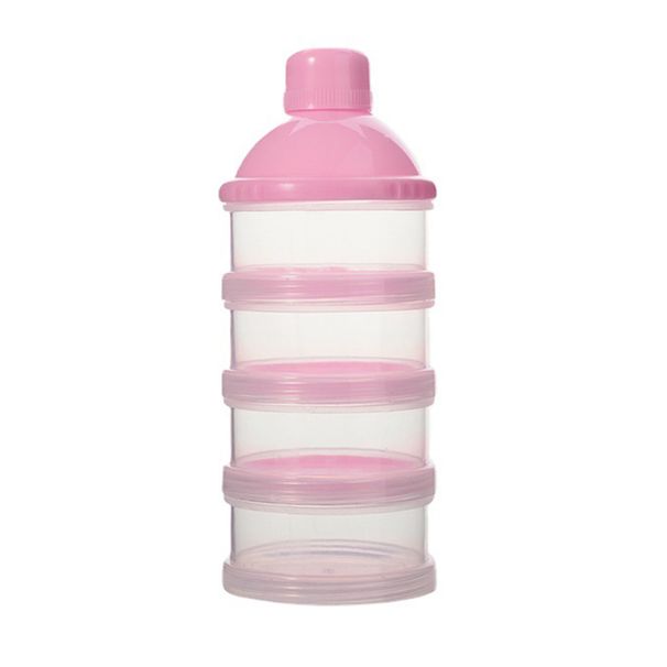 Contenitore portatile per latte in polvere a 4 griglie, contenitore per snack per bambini piccoli, contenitore per alimenti, distributore di latte in polvere_voghion.com