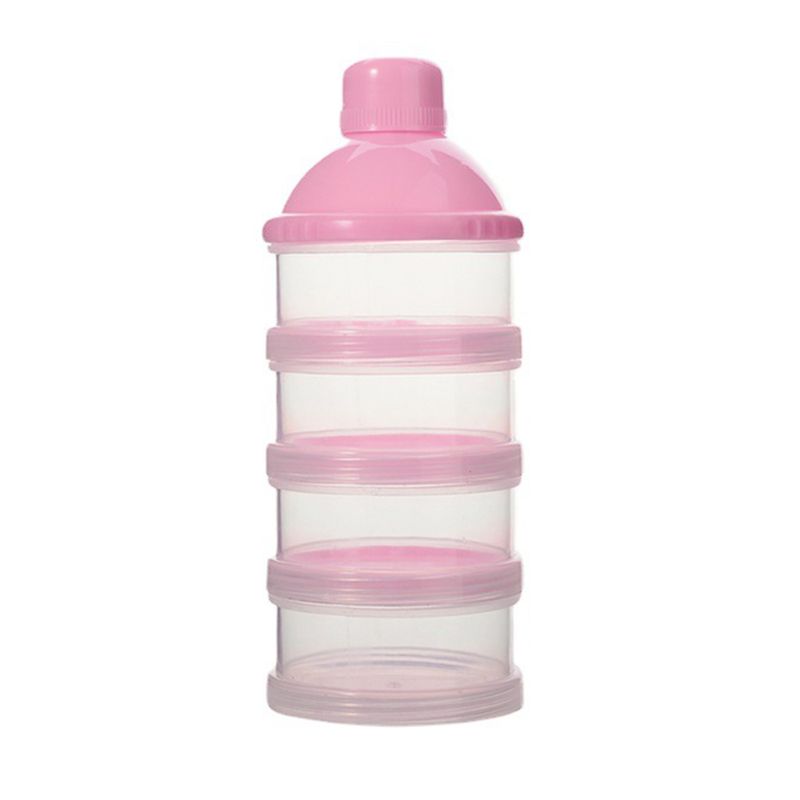 Tragbarer Milchpulverbehälter mit 4 Fächern, für Kleinkinder, Snacks, Lebensmittel, Spender für Milchpulver_voghion.com