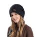 Cappello, set sciarpa, caldo berretto lavorato a maglia da donna, protezione per le orecchie in pile, pullover, berretto di lana._voghion.com