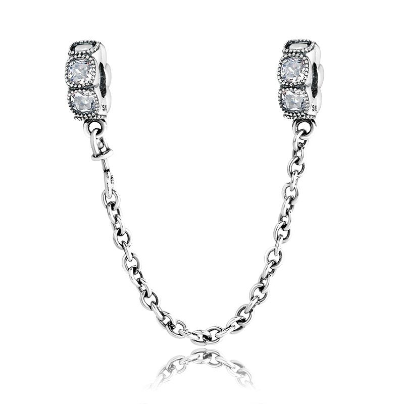 Women's Beads bracelets should not be dropped. Various styles of safety chains. S925 sterling silver bracelet DIY accessories. Beaded silver jewelry._voghion.com