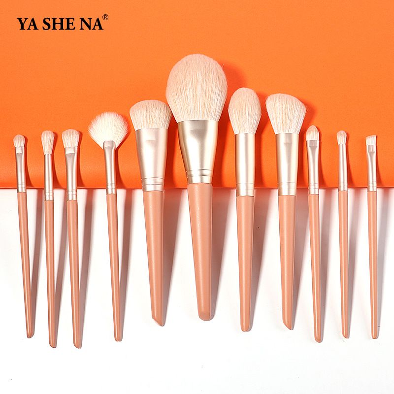 Beauty Essentials Nya 14-delars sminkborstar med trähandtag Chujian Cangzhou sminkborsteset Skönhetsverktyg Sminkborste Spot_voghion.com