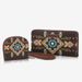 Conjunto de 2 piezas de bolso de muñeca estilo bohemio retro para mujer, tarjetero impermeable con función RFID, billetera para mujer_voghion.com