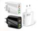 Chargeur multiport 65 W USB PD20 à charge rapide, compatible avec iOS, Android, Xiaomi, Type-C, prise triangulaire britannique_voghion.com