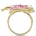 0W289 - Gold Brass Ring with Top Grade Crystal in Multi Color_voghion.com