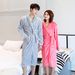 Men's Thickened flannel robe large size autumn and winter pajamas coral fleece bathrobe men and women couple home clothes plus velvet_voghion.com