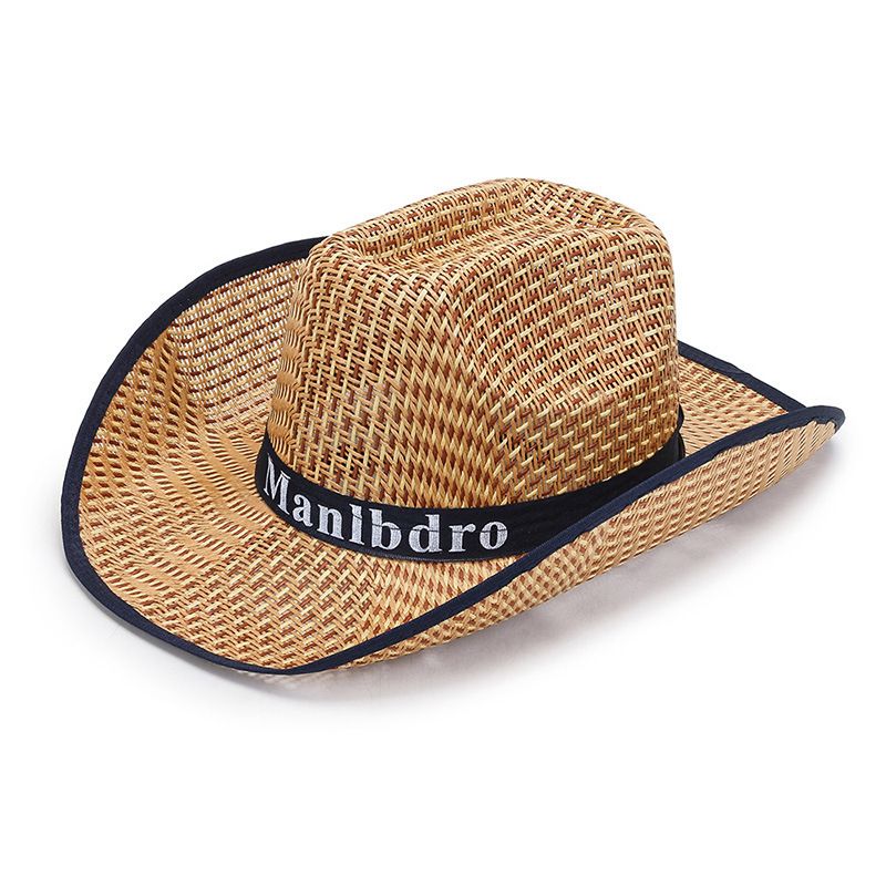 Heißer Verkauf Männer Frauen Sommer Farmer Weben Atmungs Sonnenhut Brief Breite Krempe Reise Sonnenschutz Angeln Outdoor Sport Fisherman Cap_voghion.com
