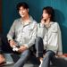 Paar nachtwäsche langarm frühling herbst revers strickjacke baumwolle männer frauen Koreanische version lose und einfache hause_voghion.com