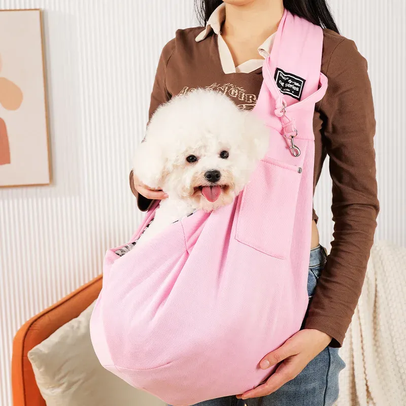 Rahat Köpek Çantası Evcil Hayvan Çapraz Askılı Omuz Çantası Açık Hava Seyahat Taşınabilir Kedi Yavru Köpek Askılı Taşıma Çantası Evcil Hayvan Taşıma Malzemeleri_voghion.com