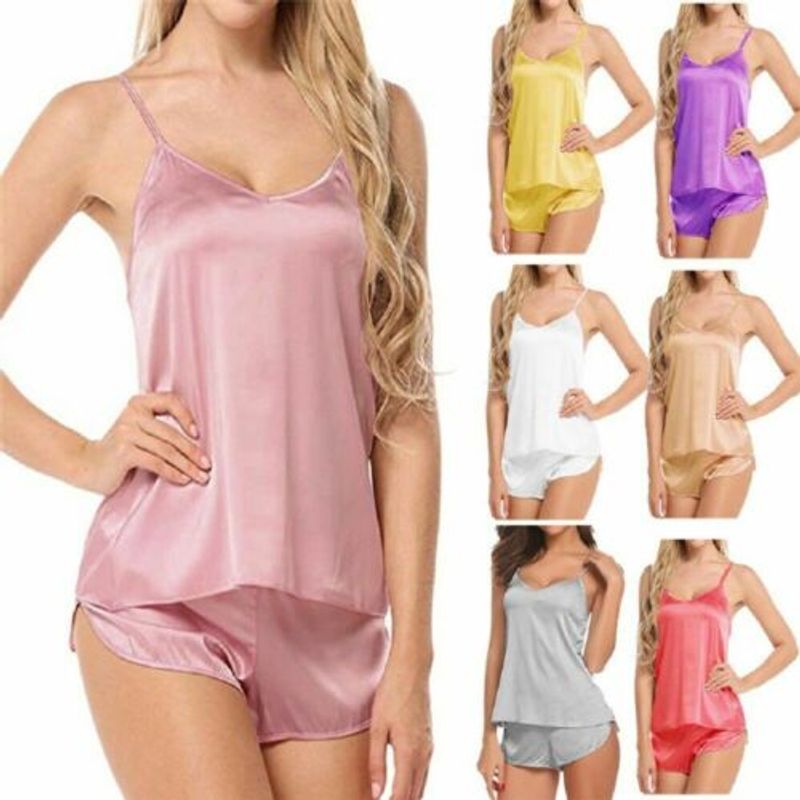 Sexiga damunderkläder pyjamas satin siden docka spets pyjamas pyjamas set_voghion.com
