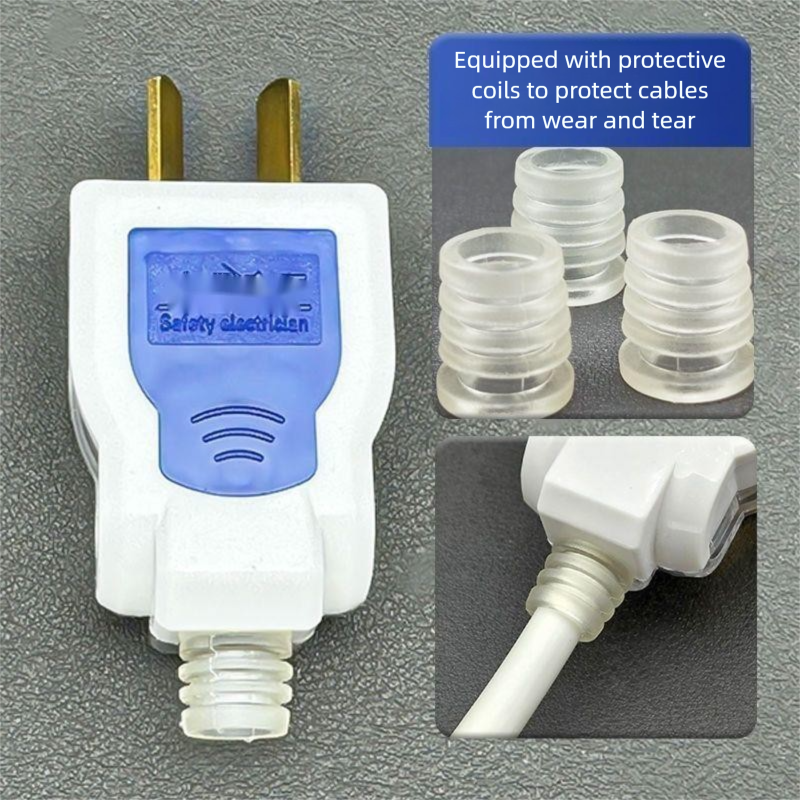 【6000 W】 Verdickter reiner Stecker, zweipolig, ohne Kabel, Anti-Drop, integriertes Kupfer, 16 A, Hochleistungs-Gabelkopf_voghion.com