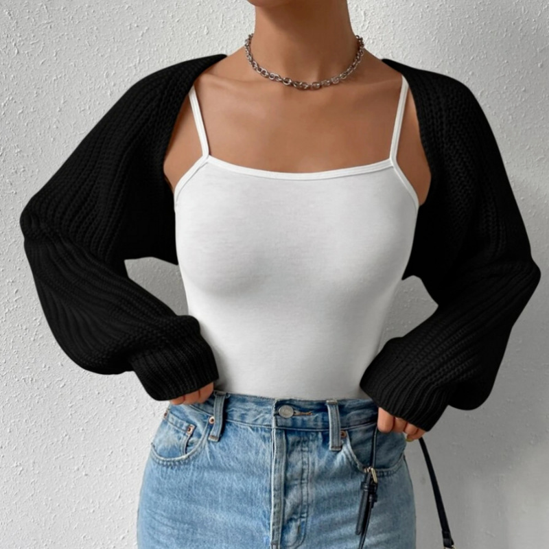 Women'S solid color sweater for outer wear new simple and versatile long-sleeved loose sweater for women_voghion.com
