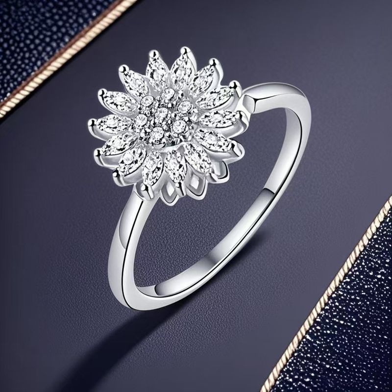 Gioielli e accessori, vendita all'ingrosso di anelli di decompressione regolabili aperti e rotanti con diamanti in oro vero 18 carati placcati in rame_voghion.com