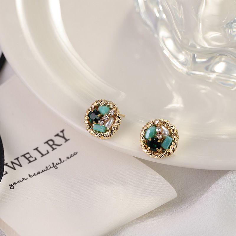 S Silver Needle Spring Summer Style Internet Celebrity Minimalist Fashion Round Geometric Earrings Trendy Women_voghion.com