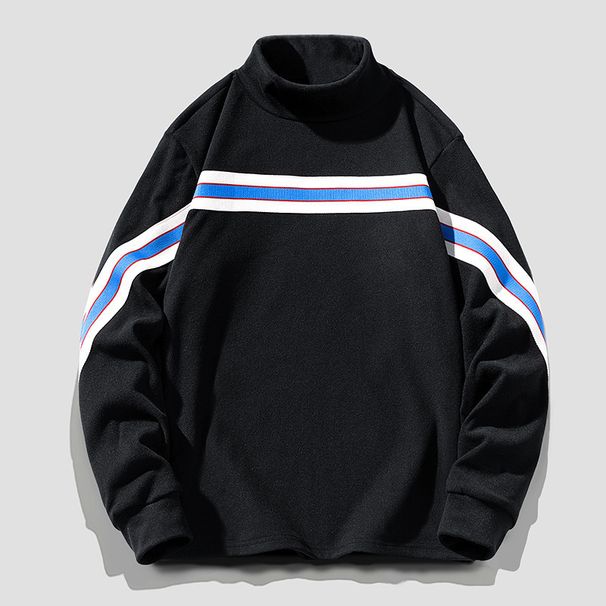 Maglia termica da uomo – Canotta intima calda a maniche lunghe con collo semi-alto (bianco, grigio scuro, nero, cachi, marrone)_voghion.com