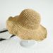 Cappello da spiaggia pieghevole estivo da donna, stile INS, per le vacanze, con ampia tesa, sottile e traspirante, in paglia_voghion.com