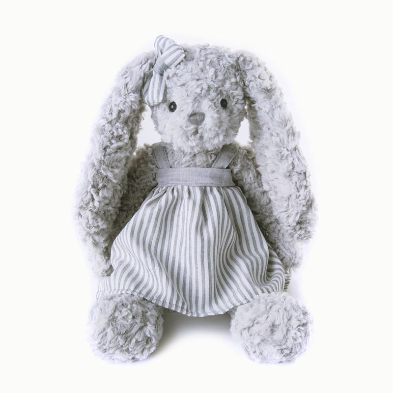Dressing Rabbit Doll Gray Twisted Plush Plush Toy Comfort Doll Birthday Gift_voghion.com