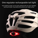 Integriertes Formfahrrad mit Rücklicht Atmungsaktiver Rennradhelm für Erwachsene_voghion.com