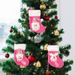 Kerstsokdecoratieset van 3 - Roze mini-kerstsokken om op te hangen in de boom, feestelijke cadeauzakjes, woon- en feestdecoratie_voghion.com