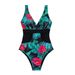 Dezentes Badekleid mit Bauchkontrolle – Tankini-Set mit Blumenmuster (Unterteil mit UPF 50+ Baderock und Oberteil für Strand und Pool)_voghion.com