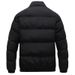 Herren-Winterjacke mit Stehkragen, wattiert – stylischer, dicker Baumwollmantel für kaltes Wetter, Slim Fit, Reißverschluss, Polyester-Mischgewebe_voghion.com