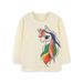 Langarmshirt für Kinder im europäischen und amerikanischen Stil, Herbst-Top für Kleinkinder und Babys mit niedlichem Einhorn-Print, Rundhalsausschnitt_voghion.com