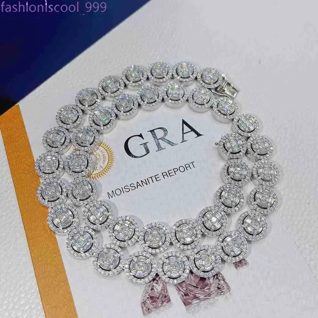 Fashion Hip Hop Jewelry Pass Tester Vvs Moissanite Diamond Iced Out Necklace Custom Men Sier Cuban Link Chain_voghion.com