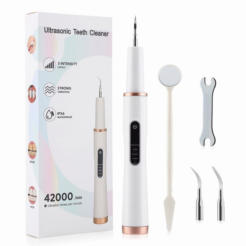 Dental Scaler Ultrasonic for Teeth Tartar Removal Stain Tooth Calculus 5 Modes Sonic Electric Tartar Remov_voghion.com