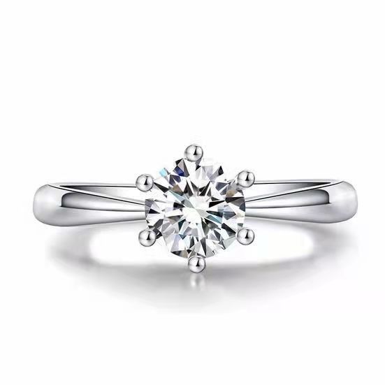 Anelli di coppia con diamanti simulati regolabili a sei punte, per uomo e donna, da sposa, classici e alla moda._voghion.com