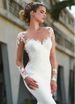 Vestido de novia de velo ligero Primavera nupcial Cuello redondo Cintura Palacio Fantasía Vestido de novia delgado que se arrastra_voghion.com