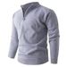 Men’s Half-Zip Knit Sweater – Slim Fit Thermal Pullover With Mock Neck (Minimalist Layering Essential)_voghion.com