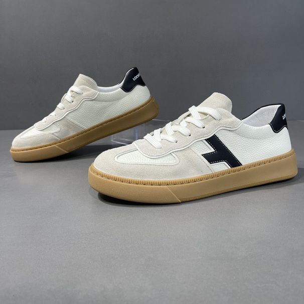 Oberschicht Rindsleder Training echtes Leder, Herrenschuhe, trendige vielseitige Ledersohlen, Sport- und Freizeit-Boardschuhe_voghion.com