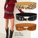 Girl Millennial Subculture Retro Punk Bohemian Rivet Stitching Alloy Belt Waist Seal_voghion.com