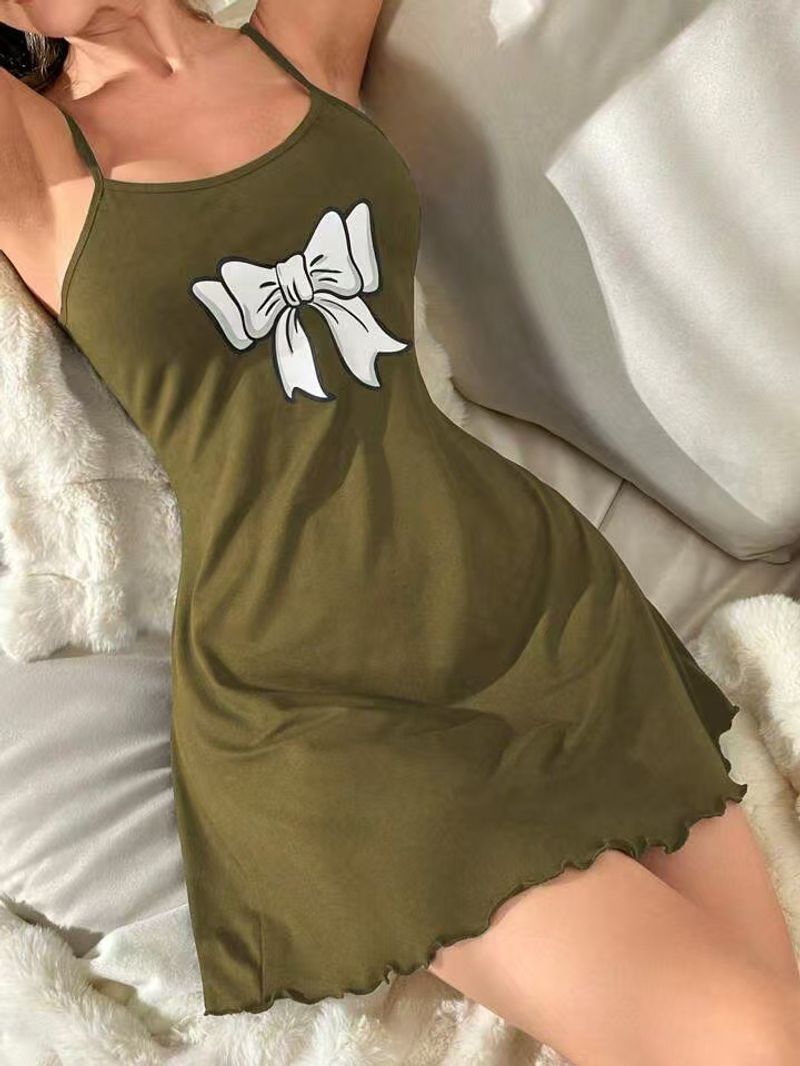 Women's Sleepwears Home Nightdress Women Summer Over The Hip Sling Loose Large Size Sexy Can Be Worn Outside Home Clothes Pajamas_voghion.com
