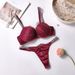 Set in pizzo, reggiseno arricciato, intimo divertente con diamanti caldi, intimo da donna_voghion.com