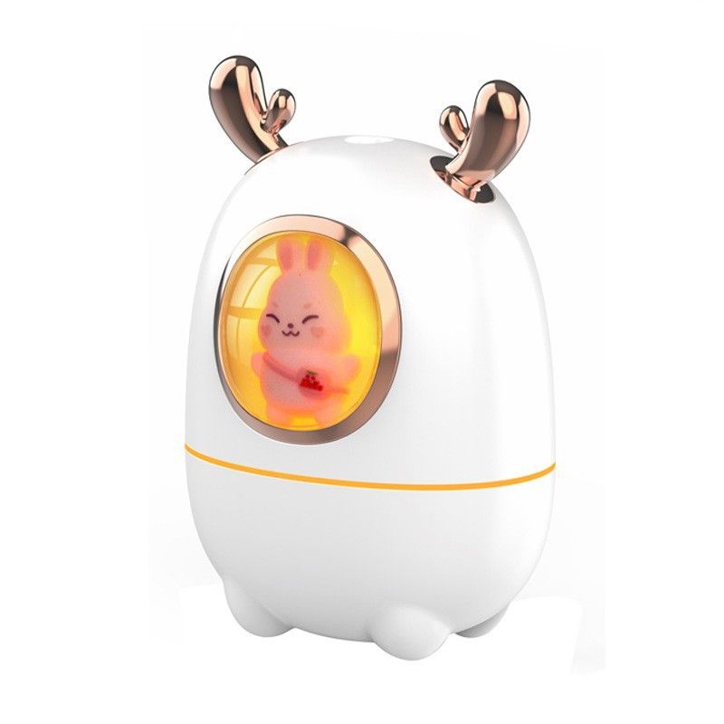 Niedlicher Mini-Luftbefeuchter in Tierform mit Nachtlicht und Aromadiffusor, tragbarer USB-Anschluss für Zuhause und das Büro, leise 36 dB, automatische Abschaltung, 0,5 l Fassungsvermögen_voghion.com