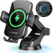 New car phone holder with air outlet suction cup double holder 15W fast wireless charger intelligent induction_voghion.com